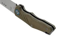MKM Root RT-GC Satin Green Canvas Micarta Pocket Knife, Jens Anso Design -Outdoor Knives MMK RT GC 04 mkm