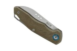 MKM Root RT-GC Satin Green Canvas Micarta Pocket Knife, Jens Anso Design -Outdoor Knives MMK RT GC 06 mkm