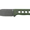 QSP Knife Canary QS141-C2 Blackwashed, Black Green G10, Neck Knife