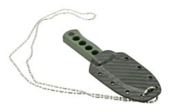 QSP Knife Canary QS141-C2 Blackwashed, Black Green G10, Neck Knife -Outdoor Knives QS141 C2 06 qsp