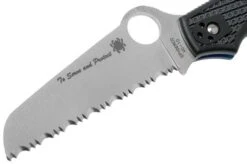 Spyderco Rescue 3 Thin Blue Line C14FSBKBL3 Serrated Rescue Knife -Outdoor Knives SPC14FSBKBL3 03 spyderco