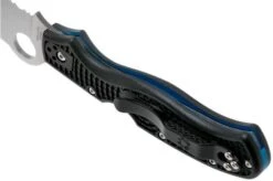 Spyderco Rescue 3 Thin Blue Line C14FSBKBL3 Serrated Rescue Knife -Outdoor Knives SPC14FSBKBL3 05 spyderco