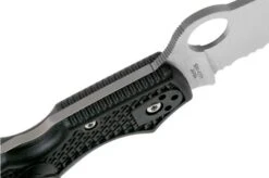 Spyderco Rescue 3 Thin Blue Line C14FSBKBL3 Serrated Rescue Knife -Outdoor Knives SPC14FSBKBL3 06 spyderco