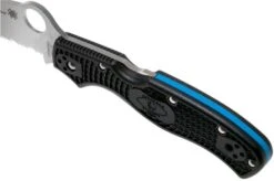 Spyderco Rescue 3 Thin Blue Line C14FSBKBL3 Serrated Rescue Knife -Outdoor Knives SPC14FSBKBL3 07 spyderco